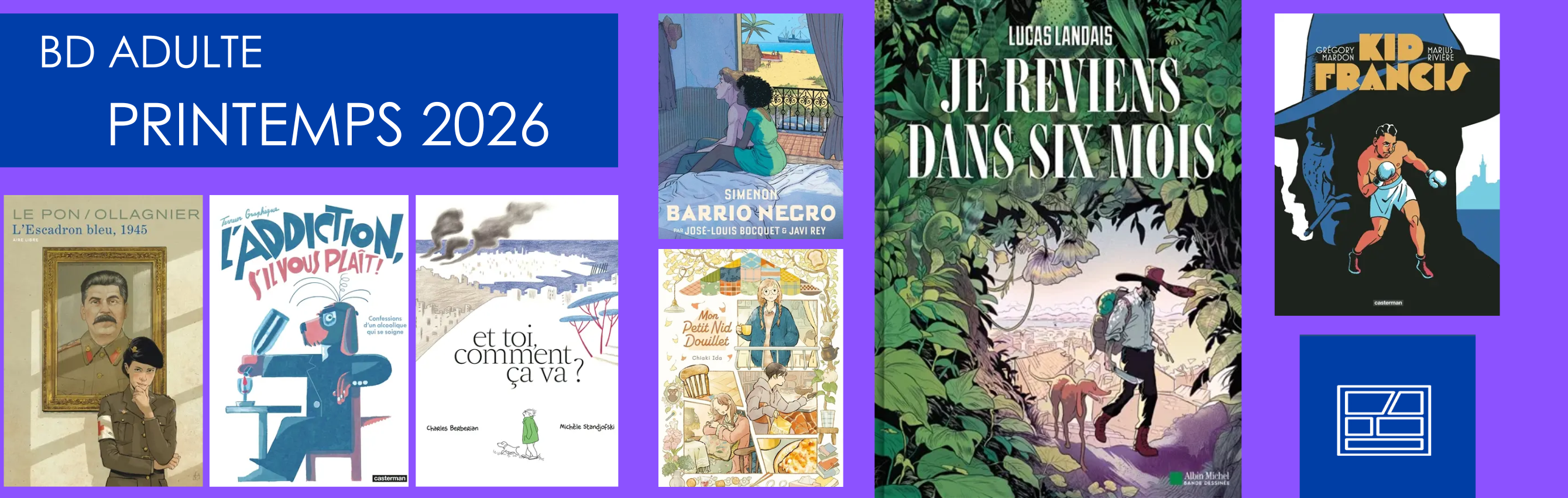 Visuel nouveautés BD adulte - printemps