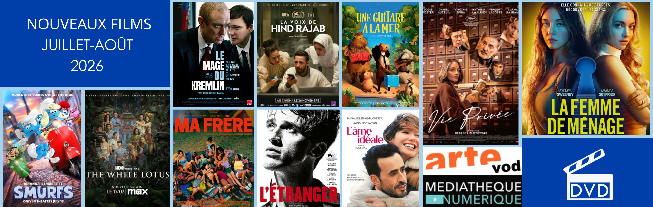 NOUVEAUTES DVD JUILLET AOUT
